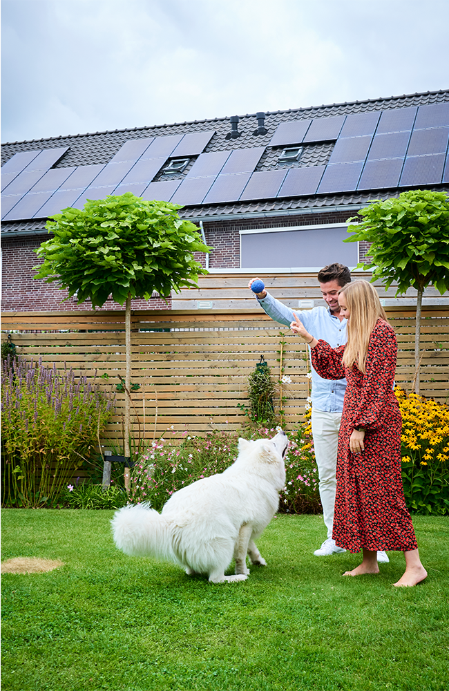 Zonnepanelen klanten tuin