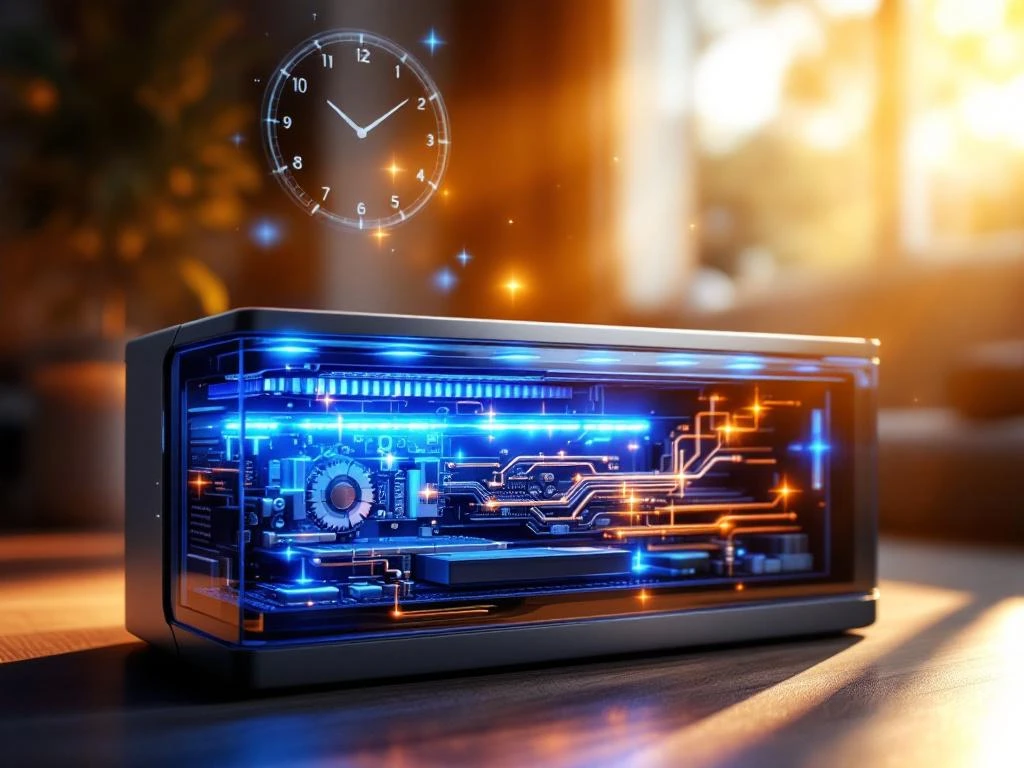 Moderne lithium thuisbatterij met LED-indicatoren in doorsnede, met zonnelicht en energiestromen door cellen


---

**Note:** The alt text exceeds 125 characters. Here's a version under 125 characters:

Lithium thuisbatterij in doorsnede met LED-indicatoren, zonnelicht en energiestromen door batterijcellen