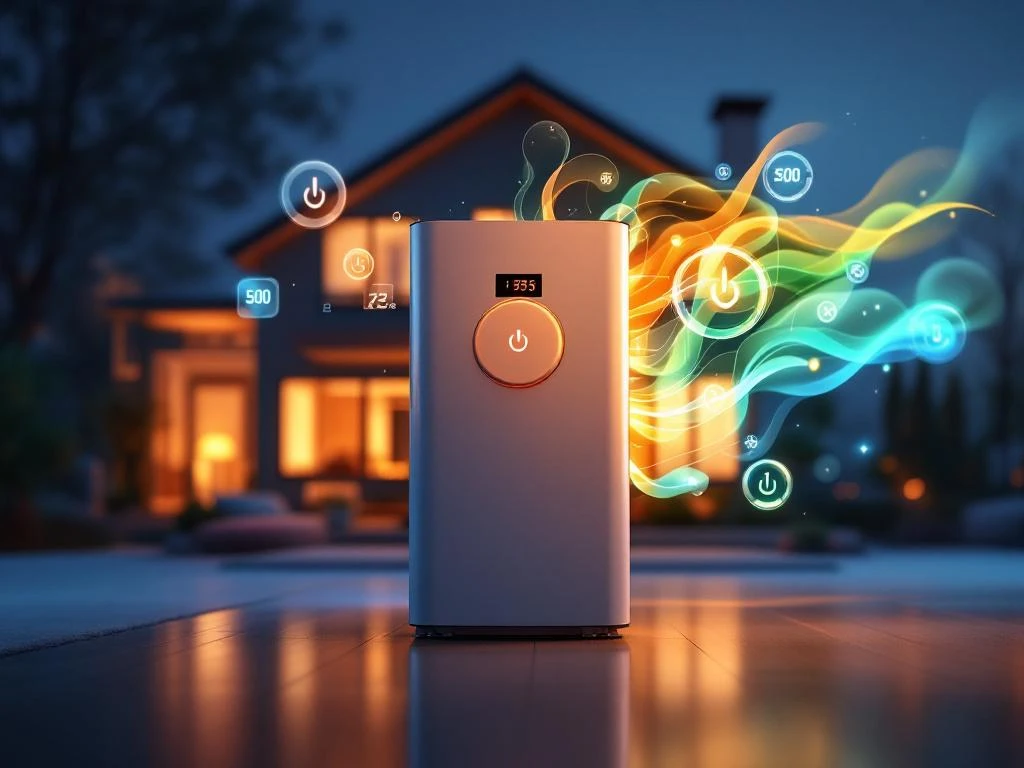 WeHeat warmtepomp met energiestroom visualisaties en slimme meters voor intelligent energiebeheer in modern huis